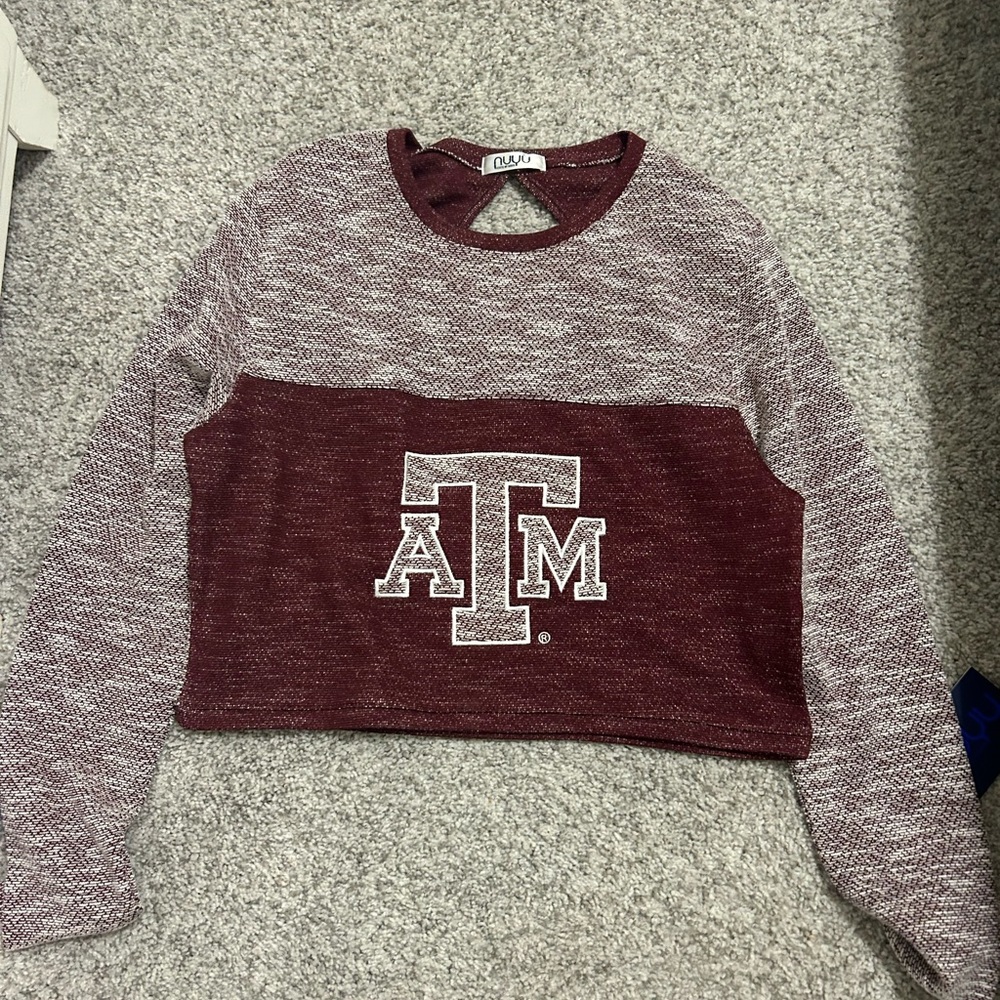Texas A&M Long sleeve crop tee